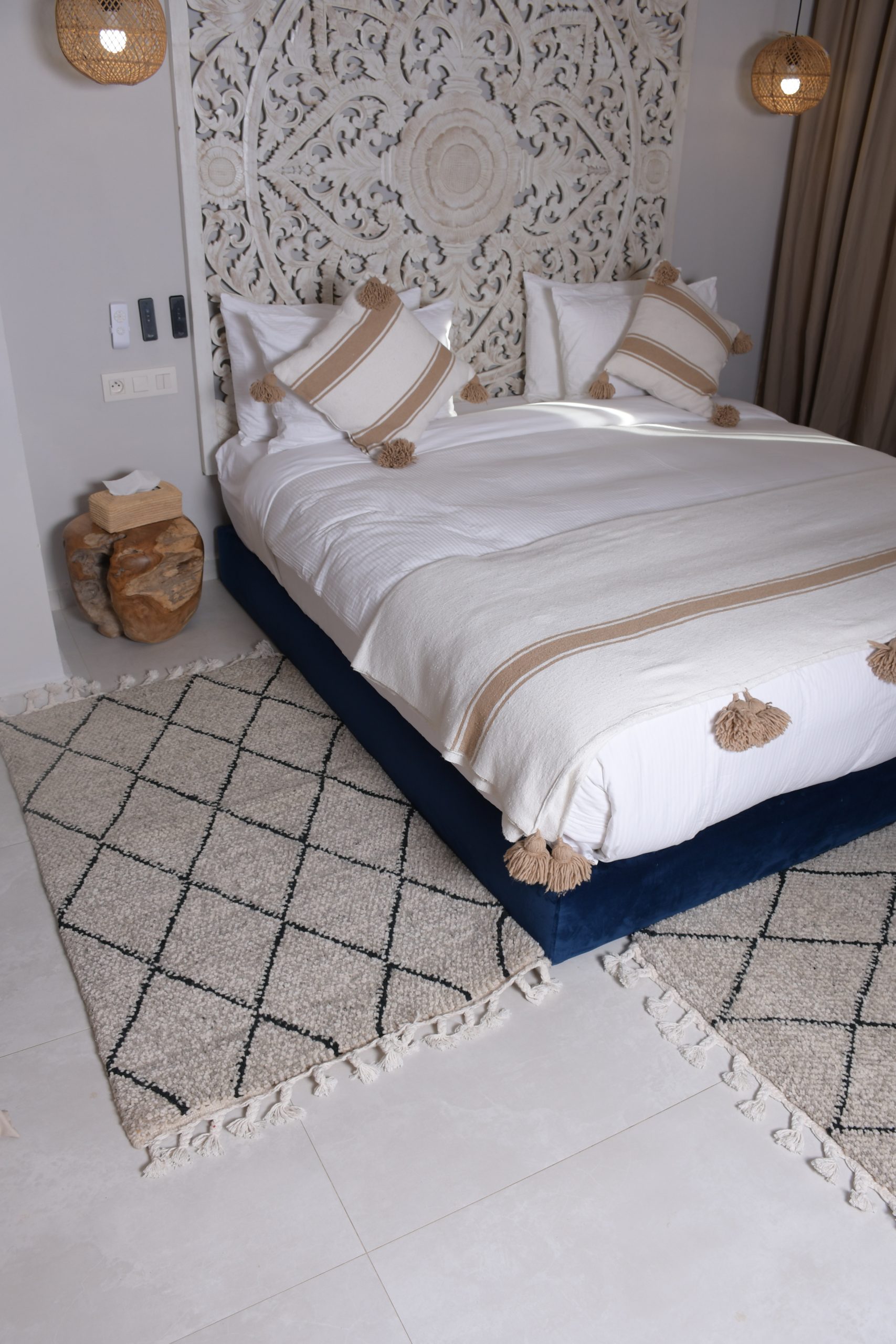 Berber Rug Style Beni Ourain - Shag Pile - Natural Wool - Image 2