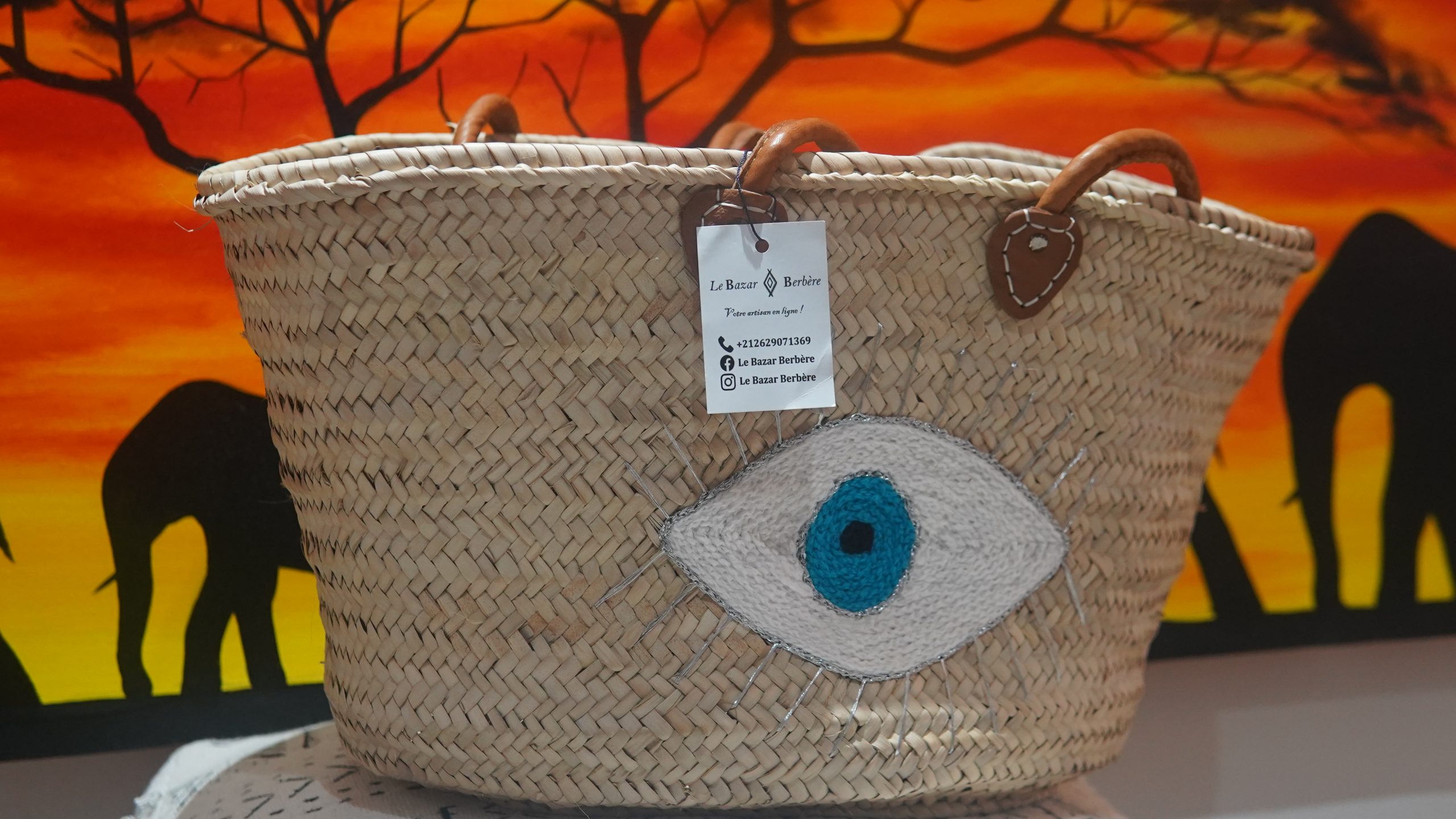 Handmade Moroccan Straw Bag - Image 4