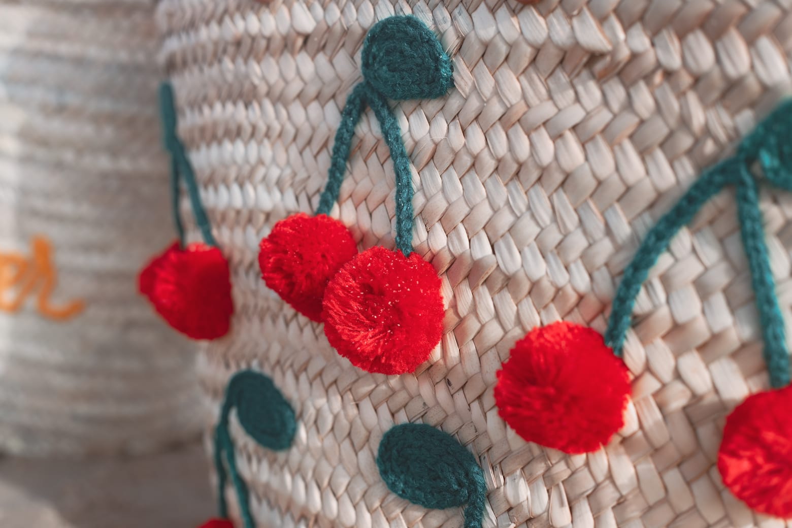 Handmade Moroccan Straw Bag - Image 2