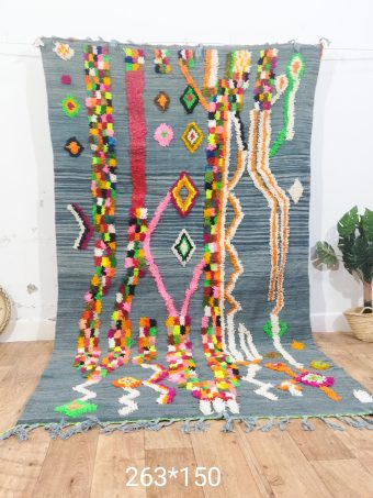 colorful Azilal rug 150 x 263 cm
