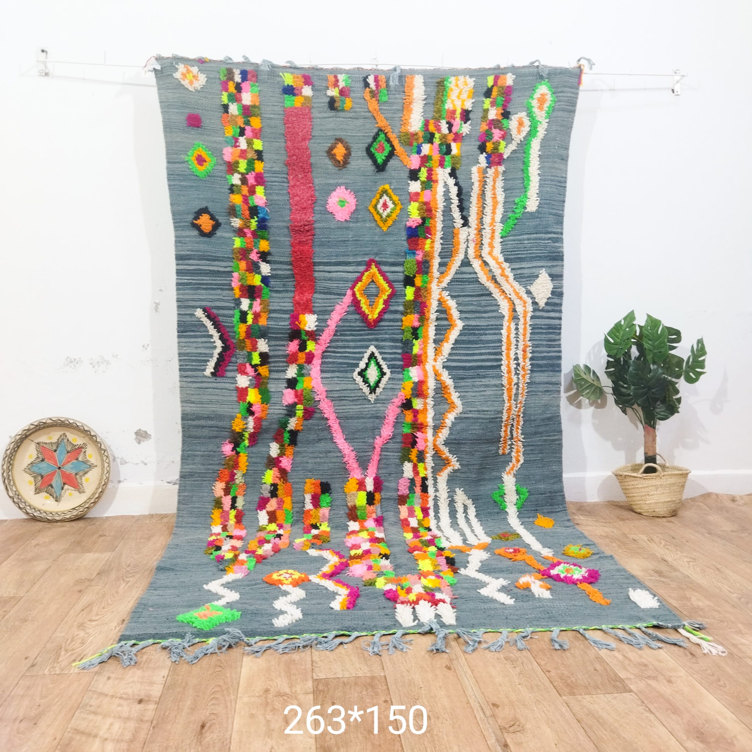 colorful Azilal rug 150 x 263 cm